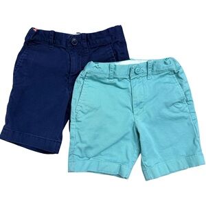 Crewcuts Navy and Teal Kids Shorts (2 pairs) size 4